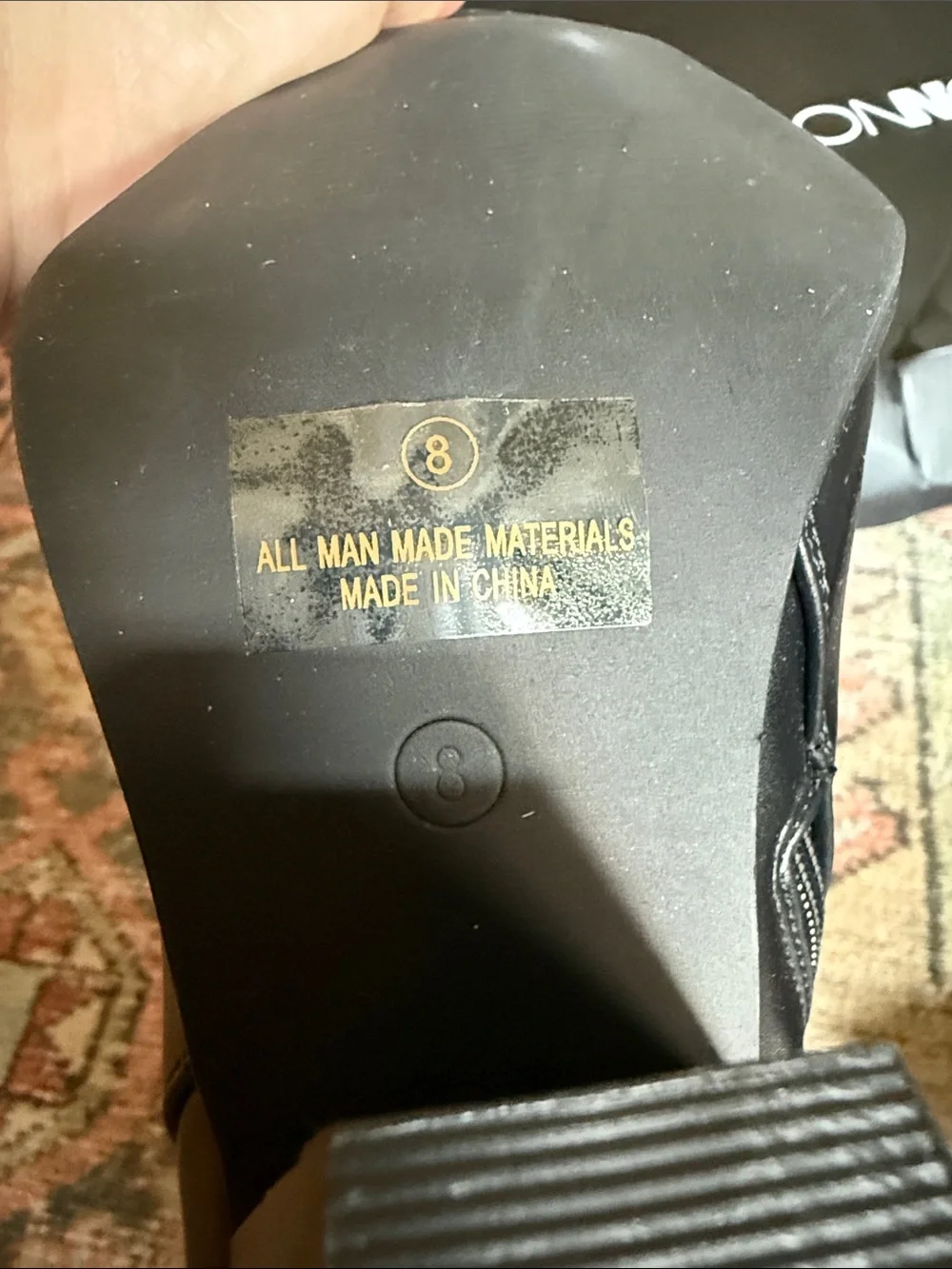 Fashion Nova Black Ankle Booties with Silver Toe Caps